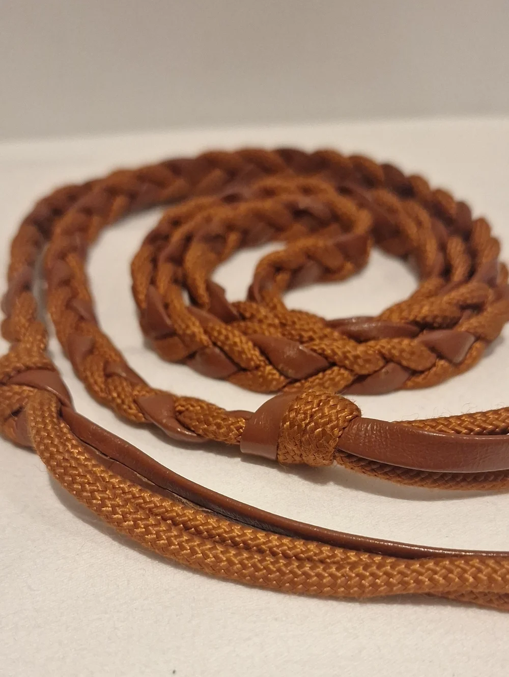 Braided Rope Belt for Women - Brown